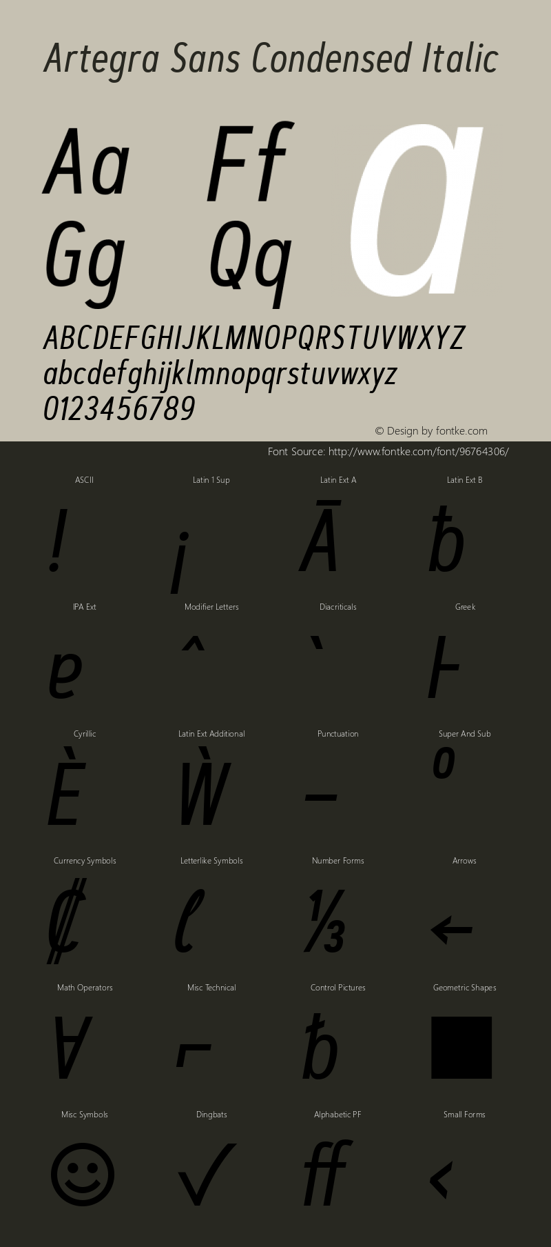 Artegra Sans Condensed Italic 1.006图片样张