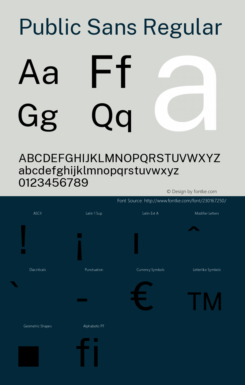 Public Sans Regular Version 1.005图片样张