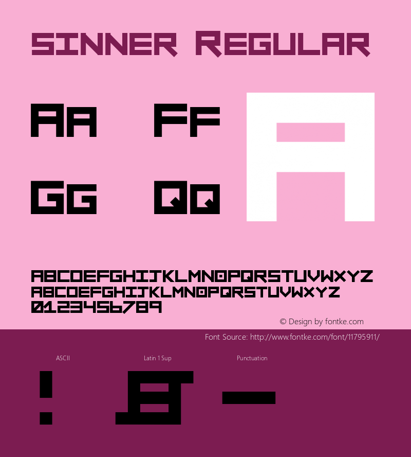 sinner Regular 1.0图片样张