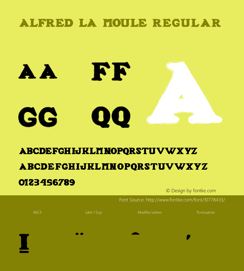 ALFRED LA MOULE Regular 1.000图片样张