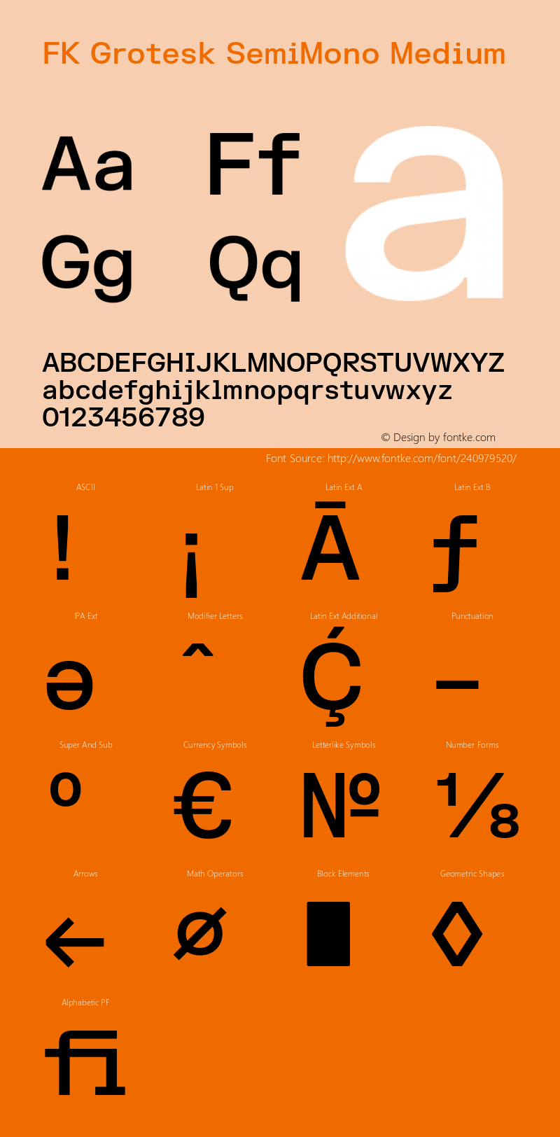 FK Grotesk SemiMono Medium Version 3.202 | FøM Fix图片样张