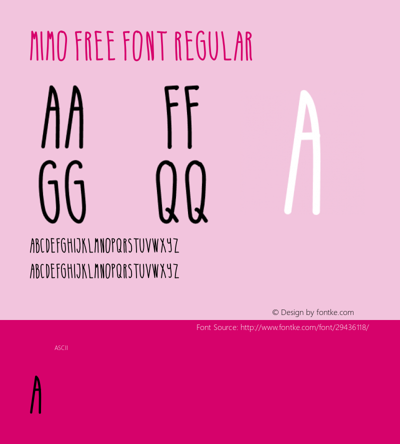 Mimo Free Font Version 1.001;Fontself Maker 1.1.0图片样张