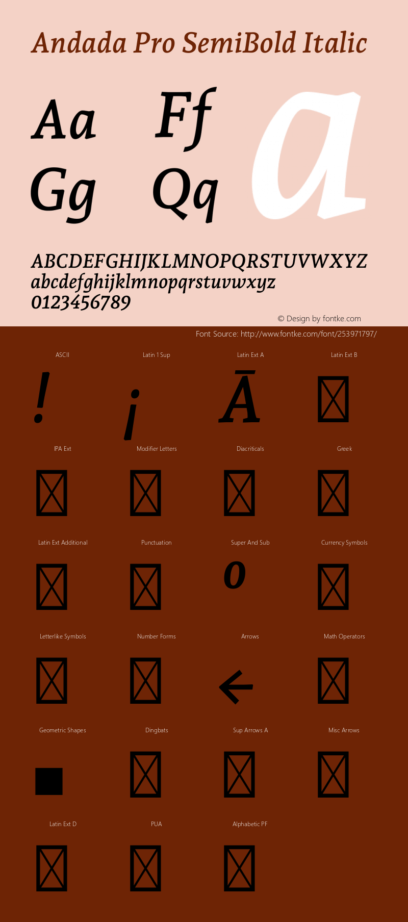 Andada Pro SemiBold Italic Version 3.003图片样张