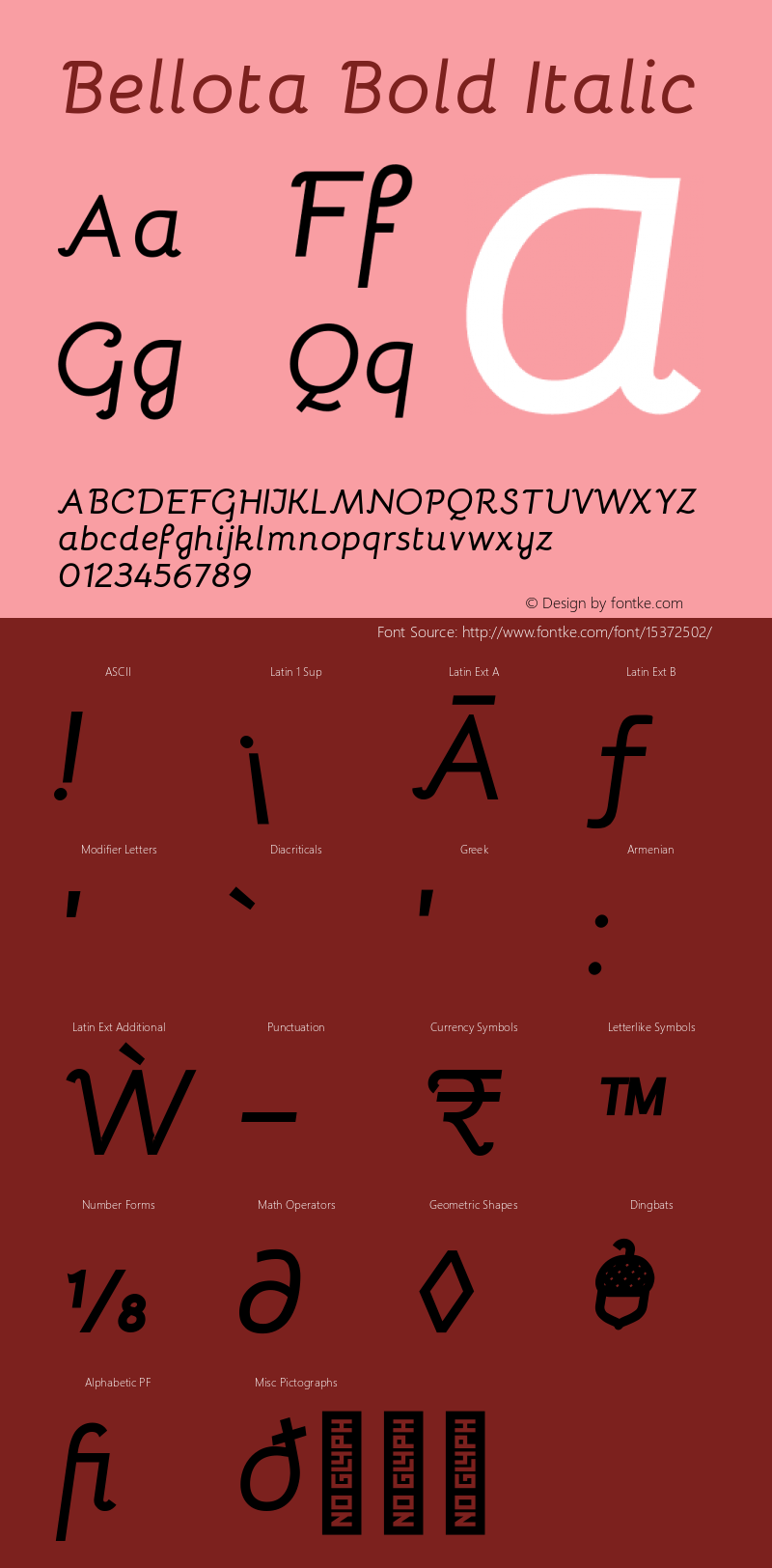 Bellota Bold Italic Version 2.500图片样张