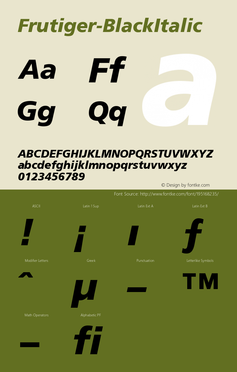 ☞Frutiger 76 Black Italic Version 001.002 ; ttfautohint (v1.5);com.myfonts.easy.mti.frutiger.76-black-italic.wfkit2.version.tgB图片样张