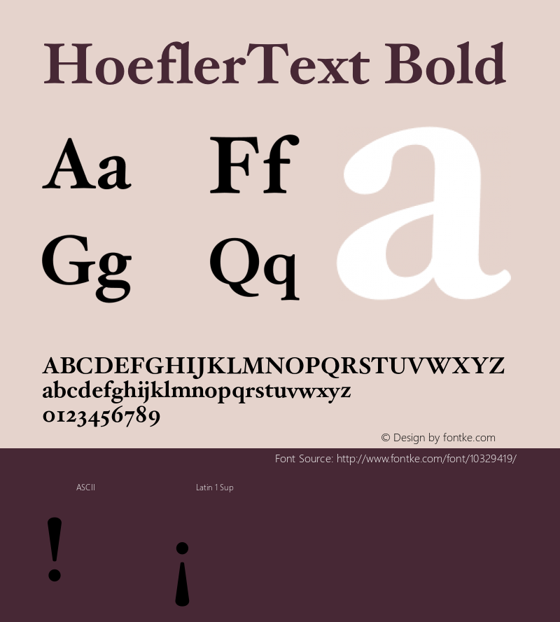 HoeflerText Bold 001.000图片样张