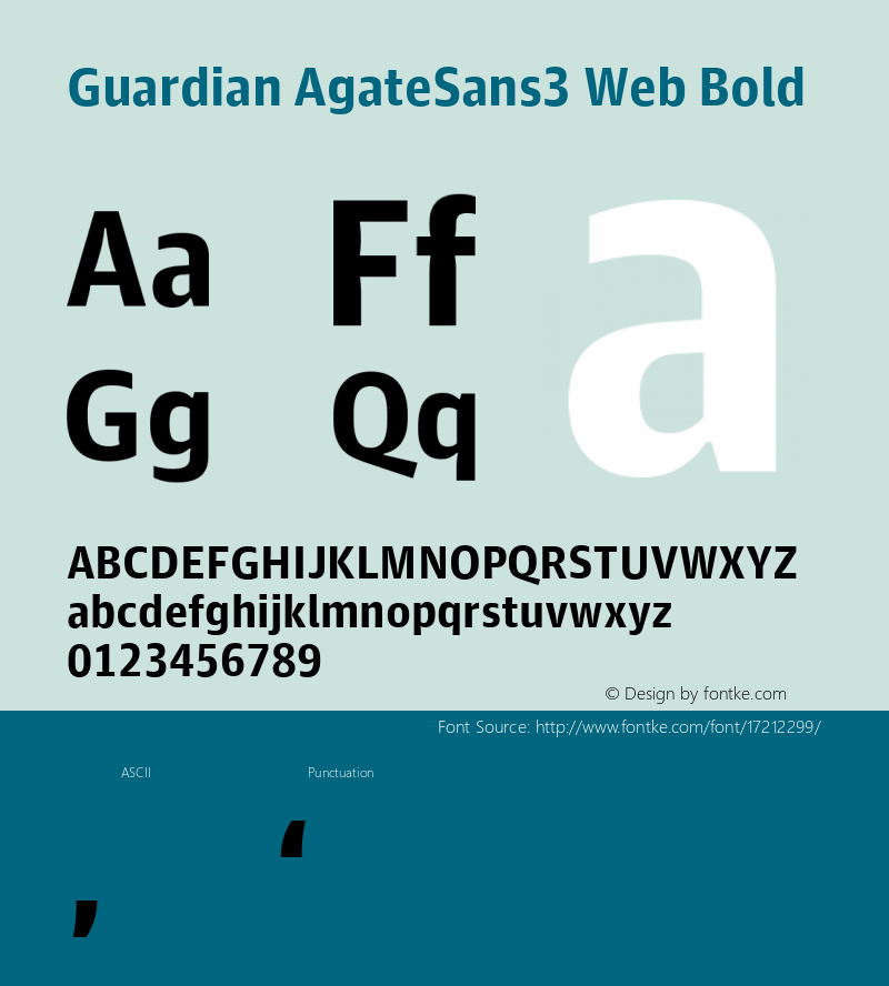 Guardian AgateSans3 Web Bold Version 001.002 2011图片样张