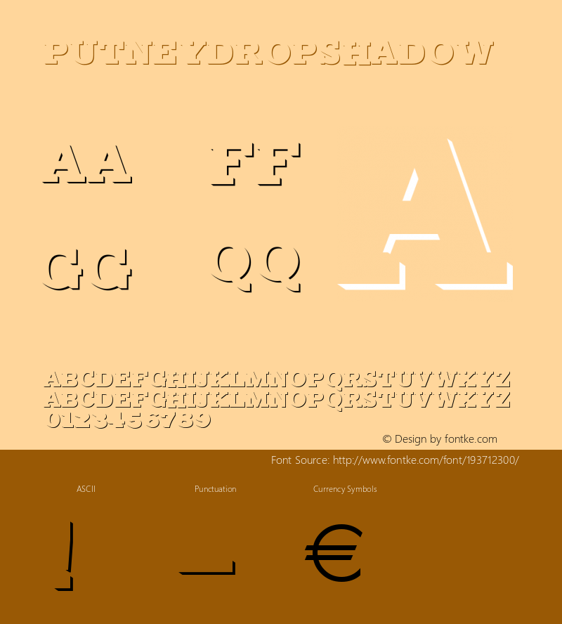 ☞PutneyDropShadow 001.000; ttfautohint (v1.5);com.myfonts.easy.aboutype.putney.drop-shadow.wfkit2.version.2XrR图片样张