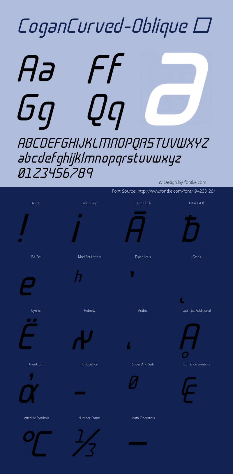 ☞Cogan Curved Oblique Version 1.000;com.myfonts.easy.leandro-ribeiro-machado.cogan-curved.oblique.wfkit2.version.4kDb图片样张