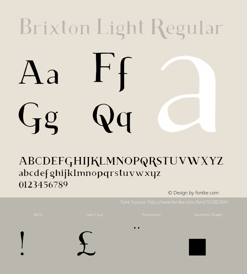 Brixton Light Regular 001.000图片样张