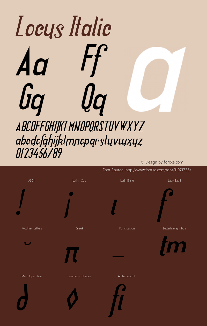 Locus Italic Version 001.000图片样张