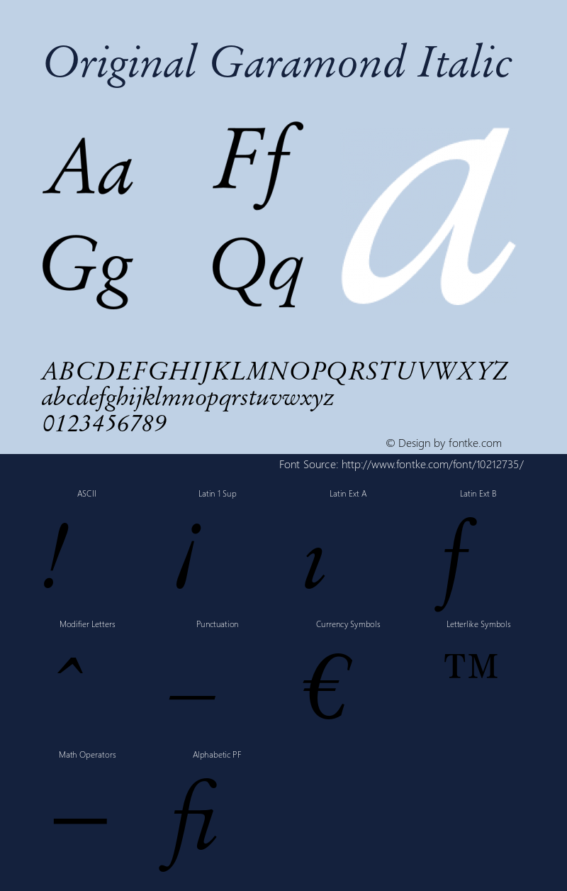 Original Garamond Italic 003.001图片样张