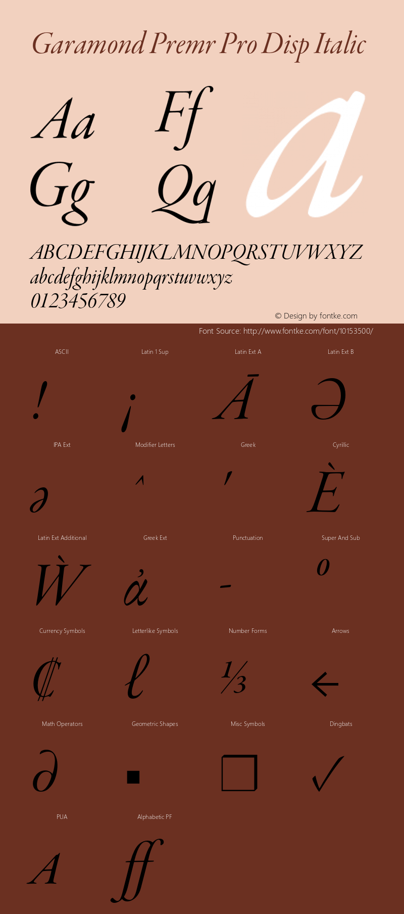 Garamond Premr Pro Disp Italic Version 1.014;PS 001.000;Core 1.0.38;makeotf.lib1.6.6565图片样张