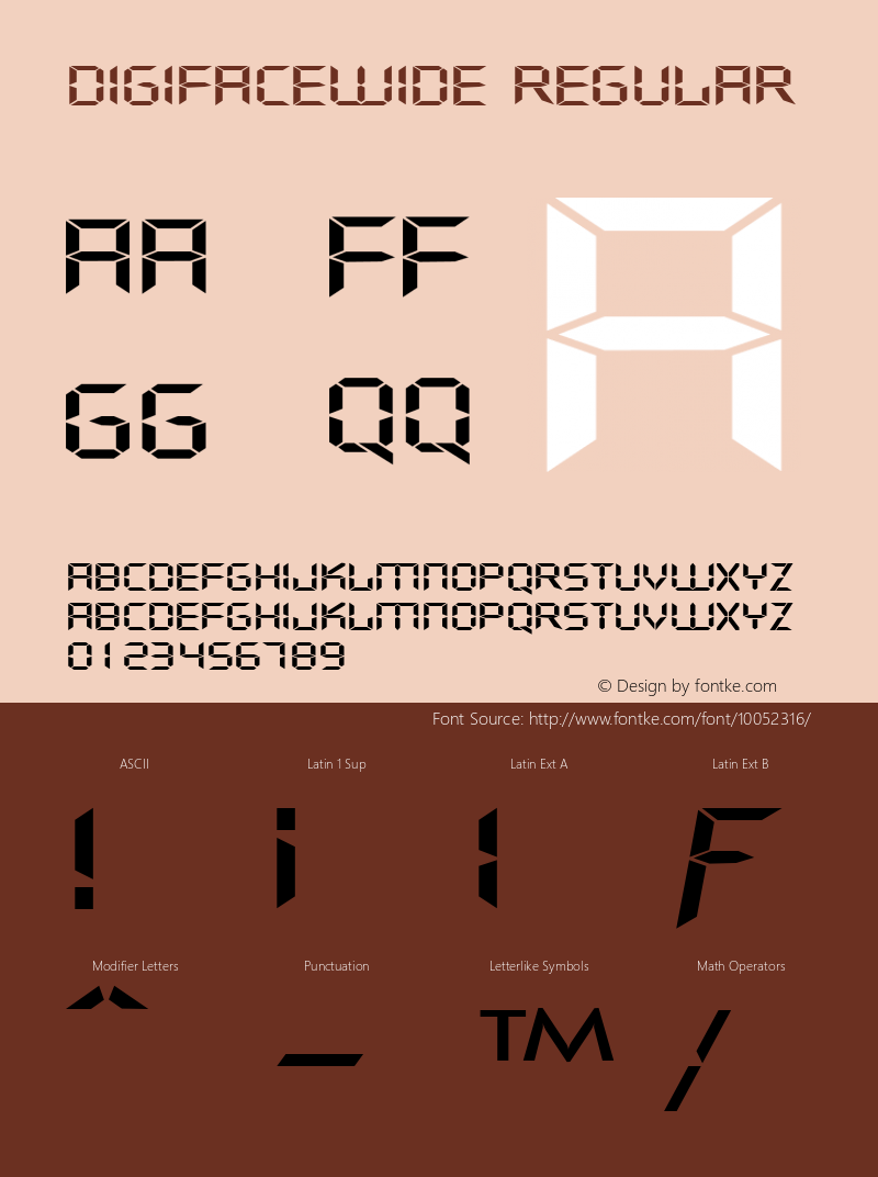 DigifaceWide Regular From the WSI-Fonts Professional Collection图片样张