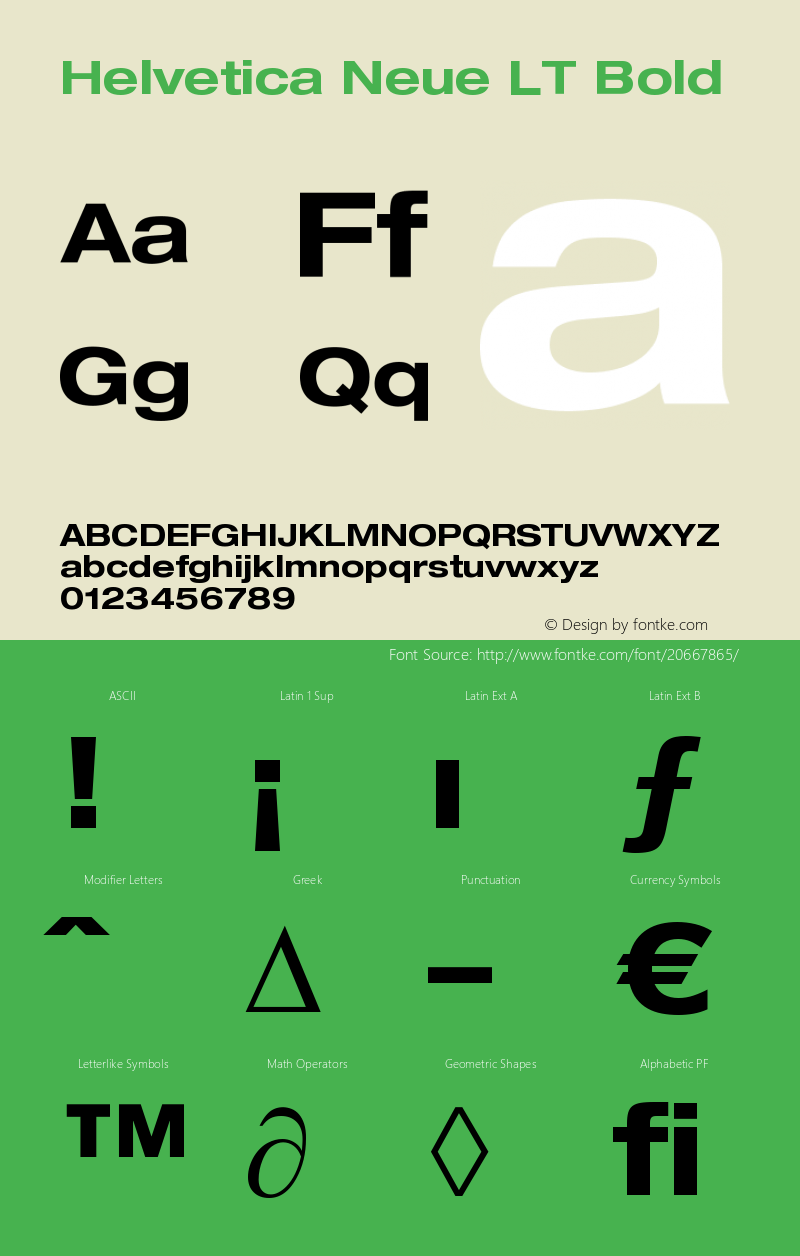 Helvetica LT 73 Bold Extended 006.000图片样张