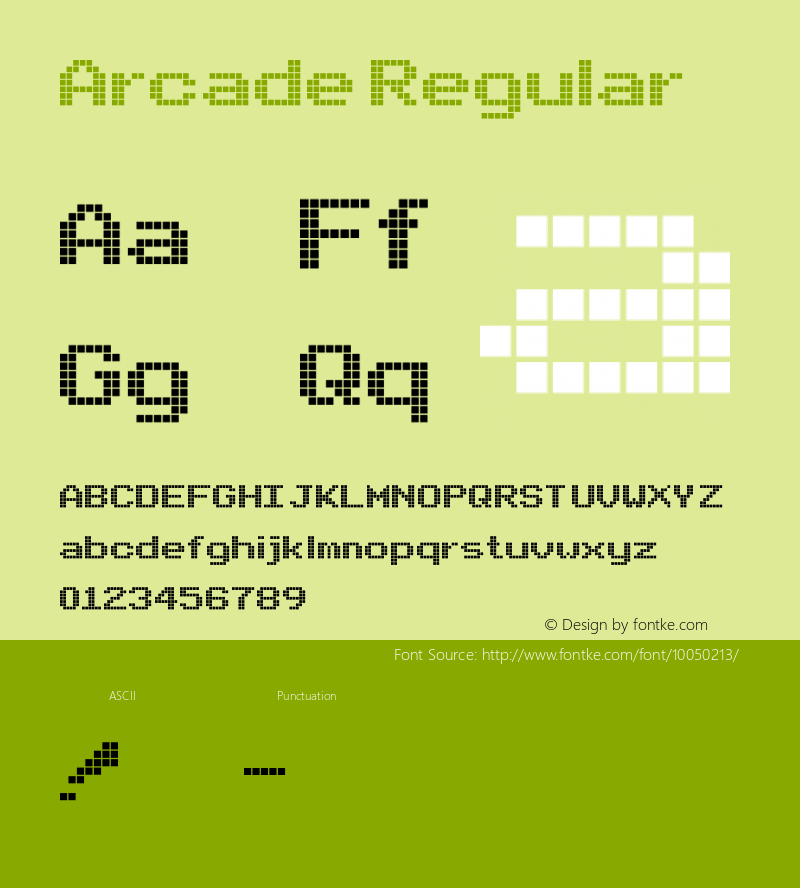 Arcade Regular http://hjem.get2net.dk/jfischer/图片样张