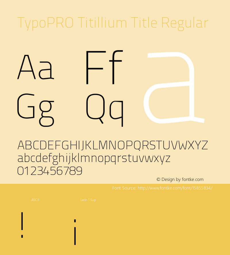 TypoPRO Titillium Title Regular 1.000图片样张