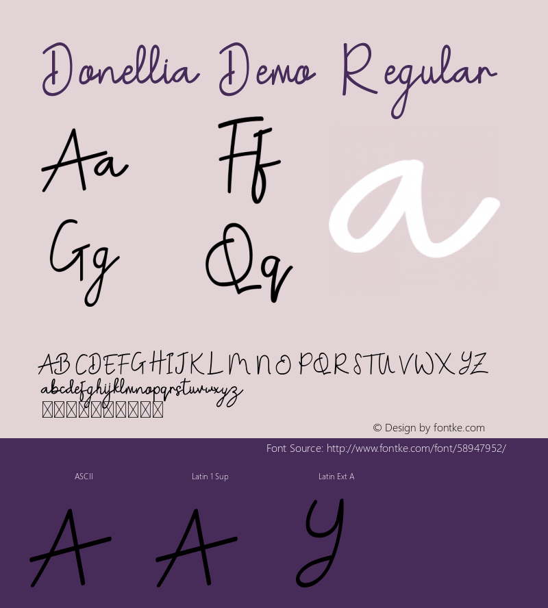 Donellia Demo Version 1.002;Fontself Maker 3.4.0图片样张