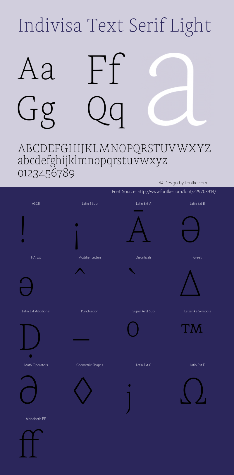 Indivisa Text Serif Light Version 0.005;PS 0.5;hotconv 1.0.88;makeotf.lib2.5.647800图片样张