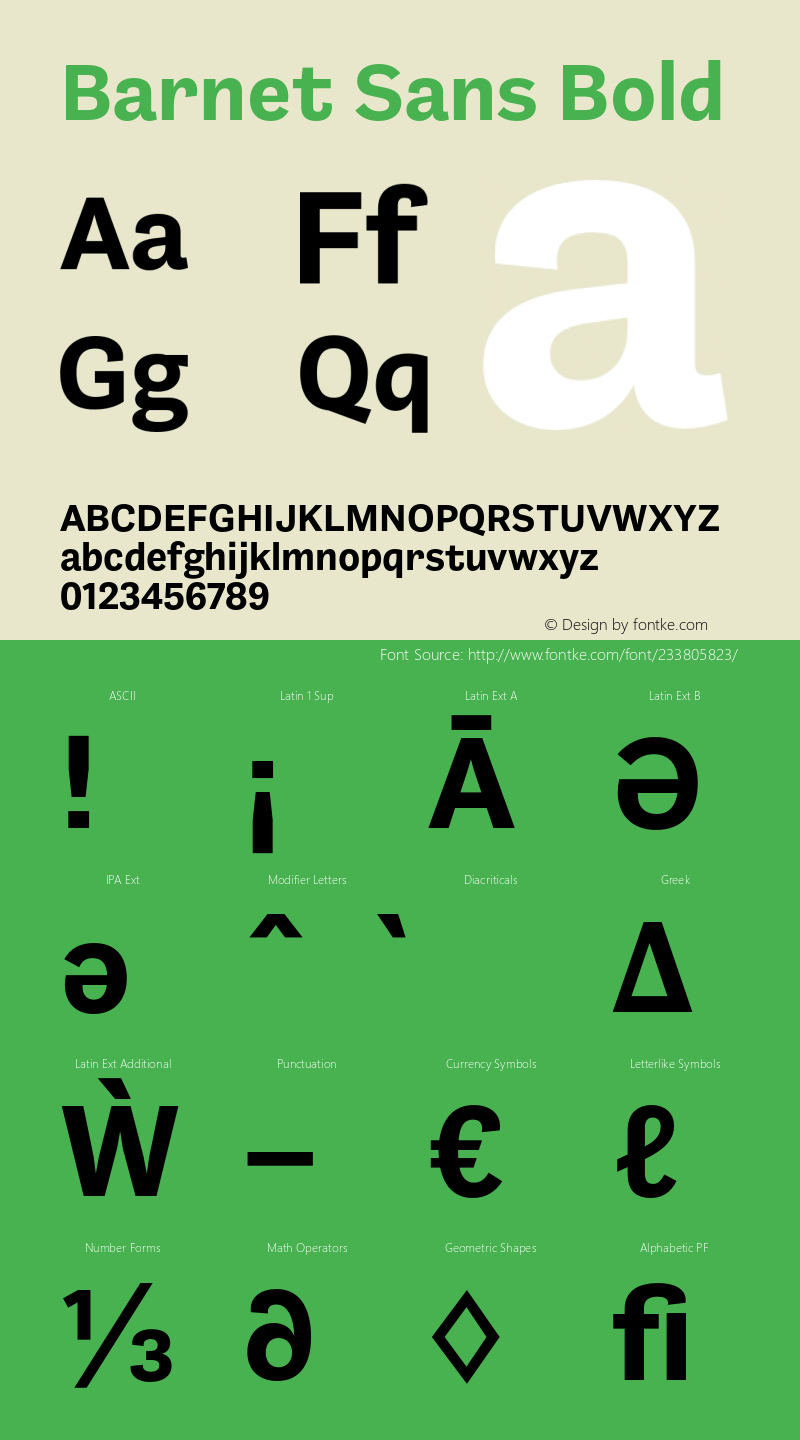 Barnet Sans Bold Version 001.000 September 2020图片样张