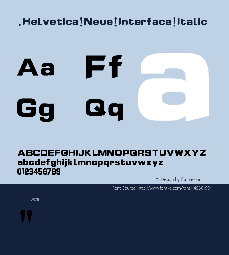 .Helvetica Neue Interface Italic 10.0d35e1图片样张