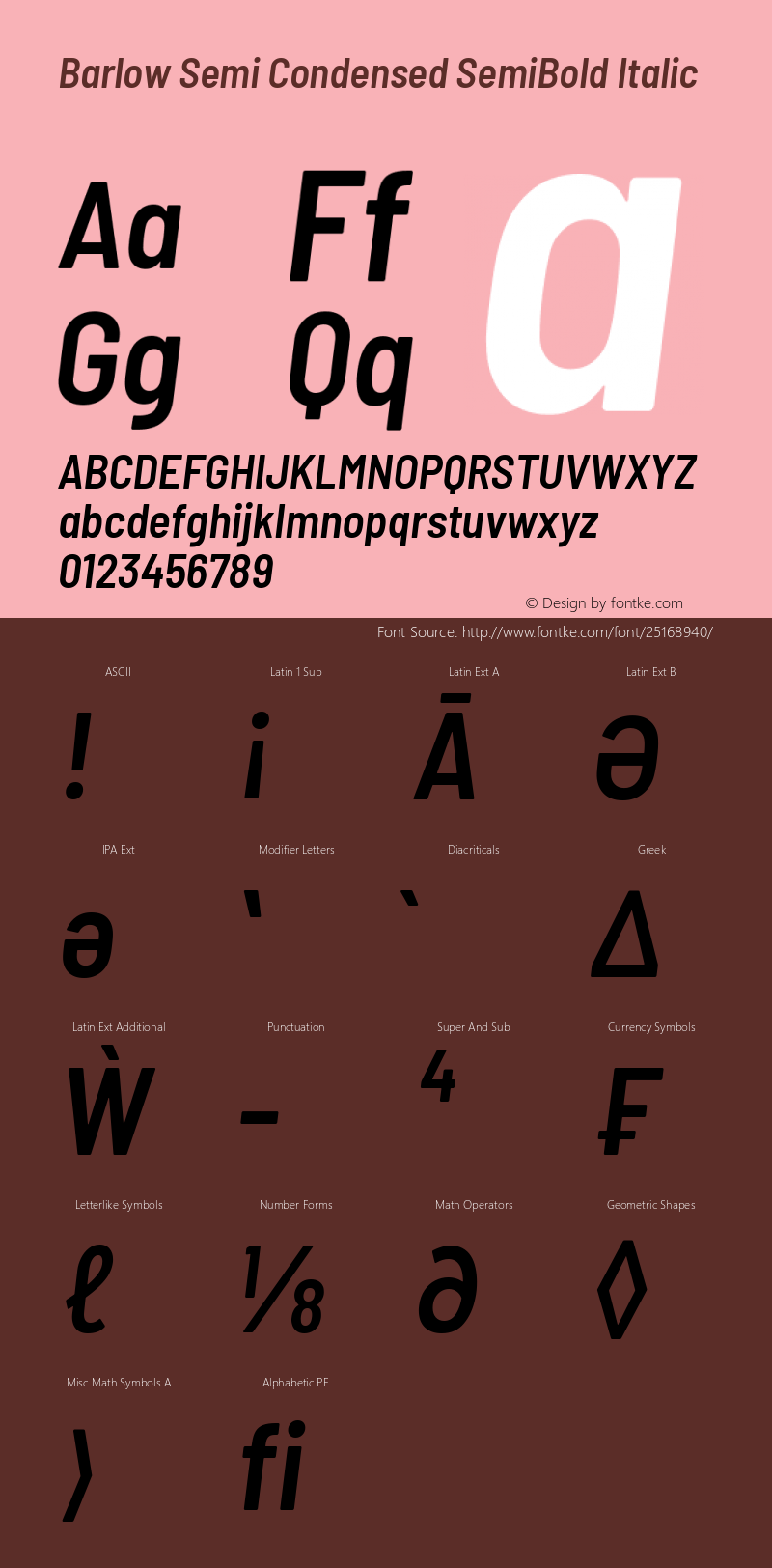 Barlow Semi Condensed SemiBold Italic Version 1.301图片样张