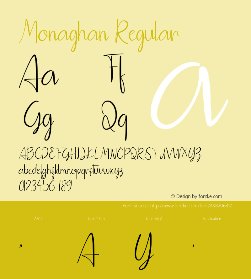 Monaghan Version 1.003;Fontself Maker 3.3.0图片样张