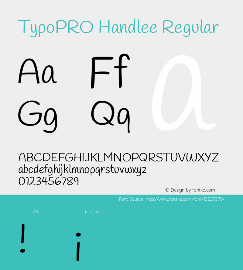 TypoPRO Handlee Regular Version 1.001图片样张