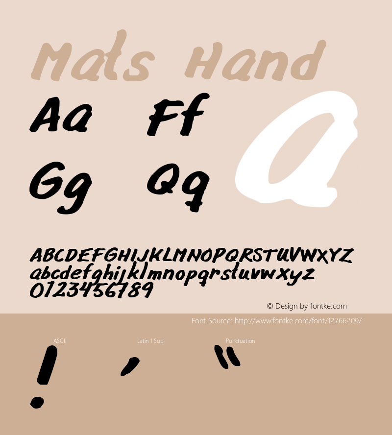 Mats Hand 2000; 1.0, initial release图片样张