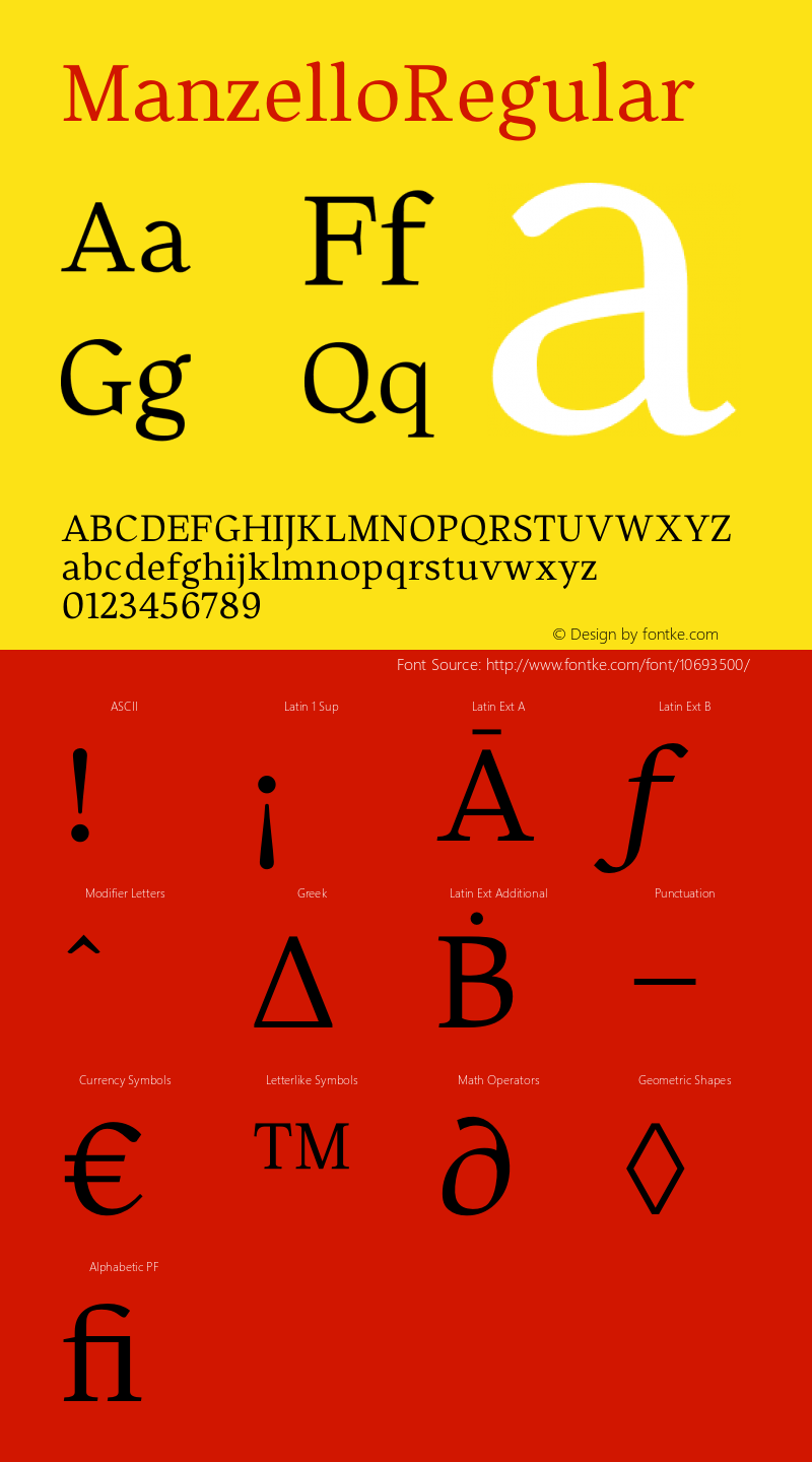 ManzelloRegular ☞ Version 1.000;com.myfonts.easy.tdf.manzello.regular.wfkit2.version.4o6b图片样张