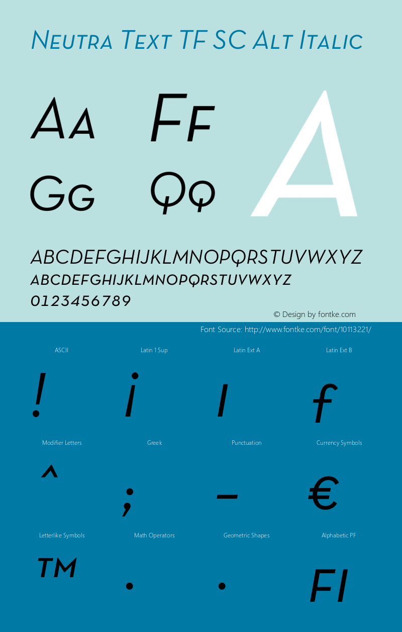 Neutra Text TF SC Alt Italic OTF 1.000;PS 001.000;Core 1.0.29图片样张