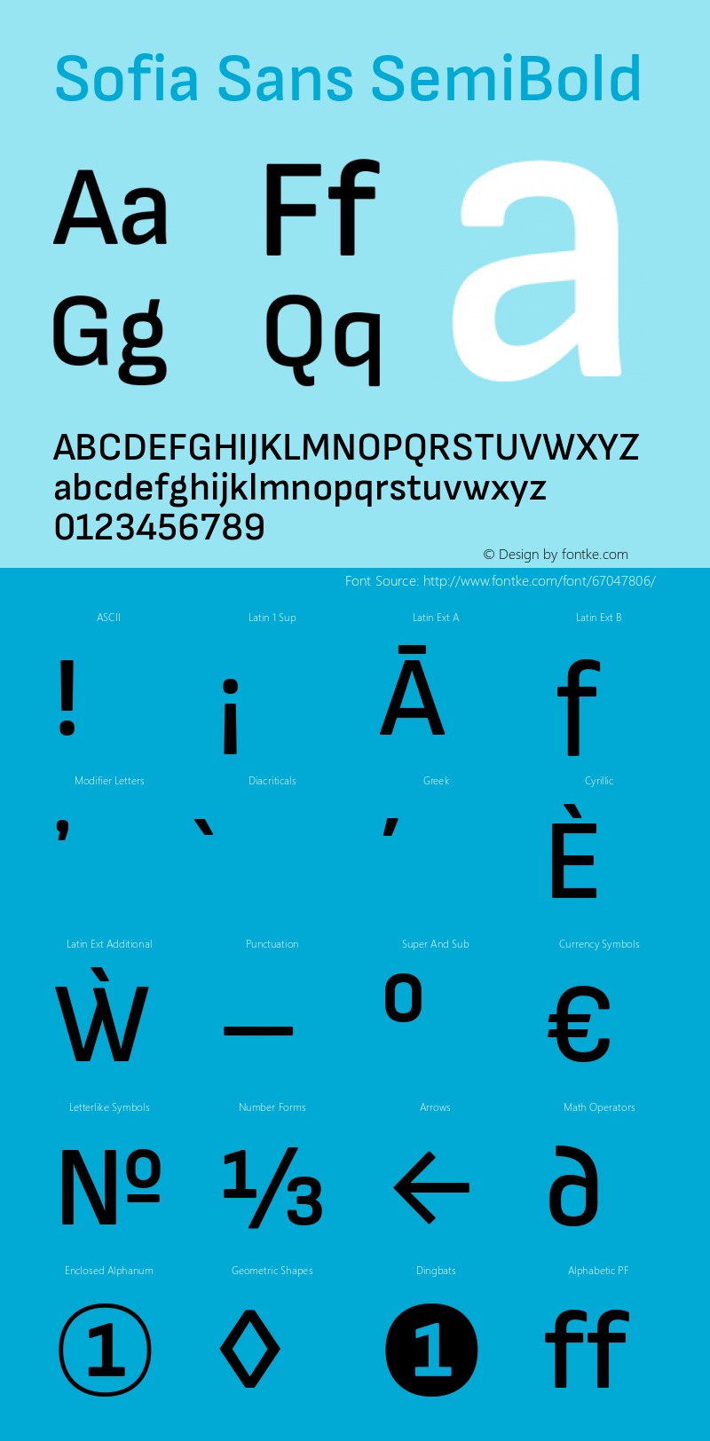 Sofia Sans SemiBold Version 4.000图片样张