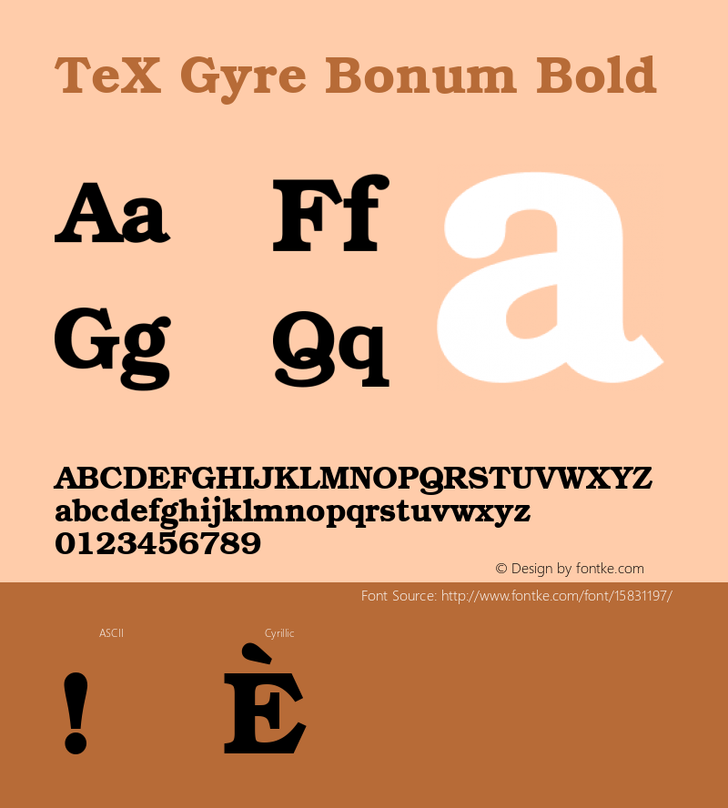 TeX Gyre Bonum Bold Version 1.103;PS 1.103;hotconv 1.0.49;makeotf.lib2.0.14853; ttfautohint (v1.4.1)图片样张