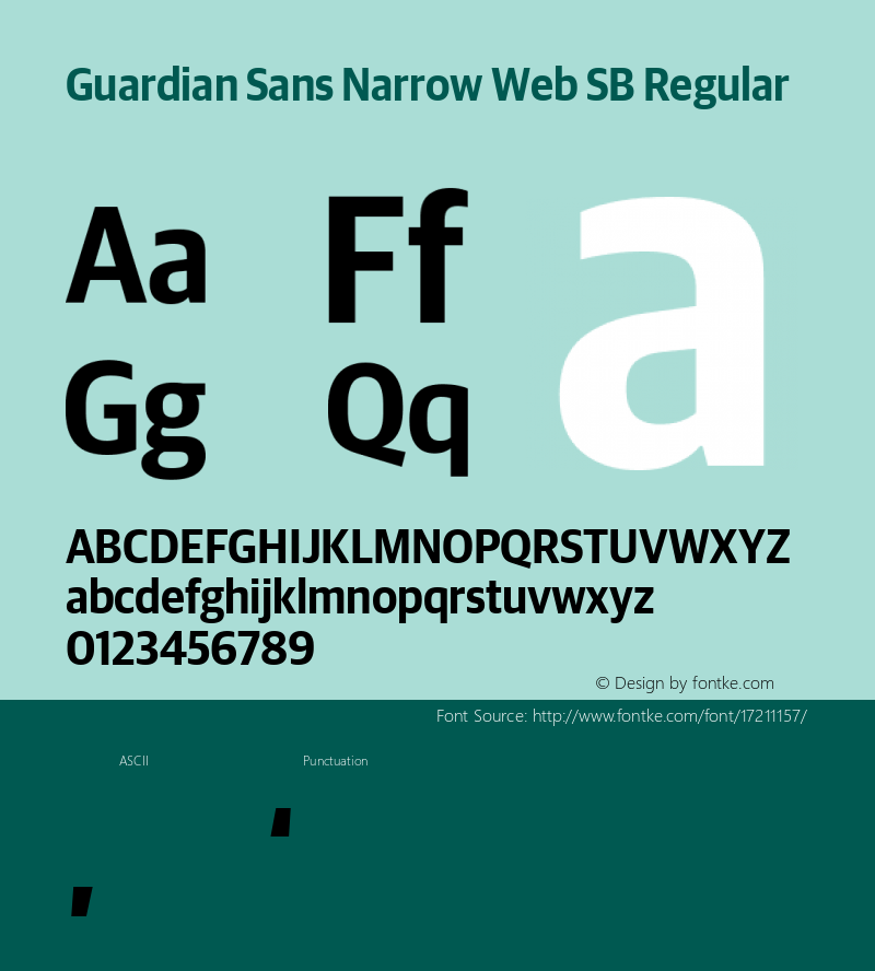 Guardian Sans Narrow Web SB Regular Version 1.1 2012图片样张