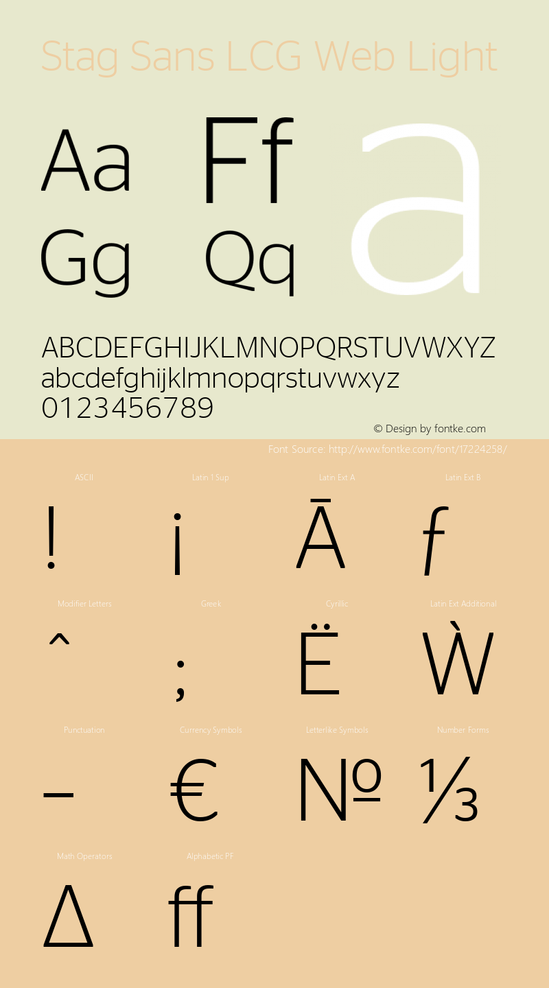 Stag Sans LCG Web Light Version 1.002 2007图片样张