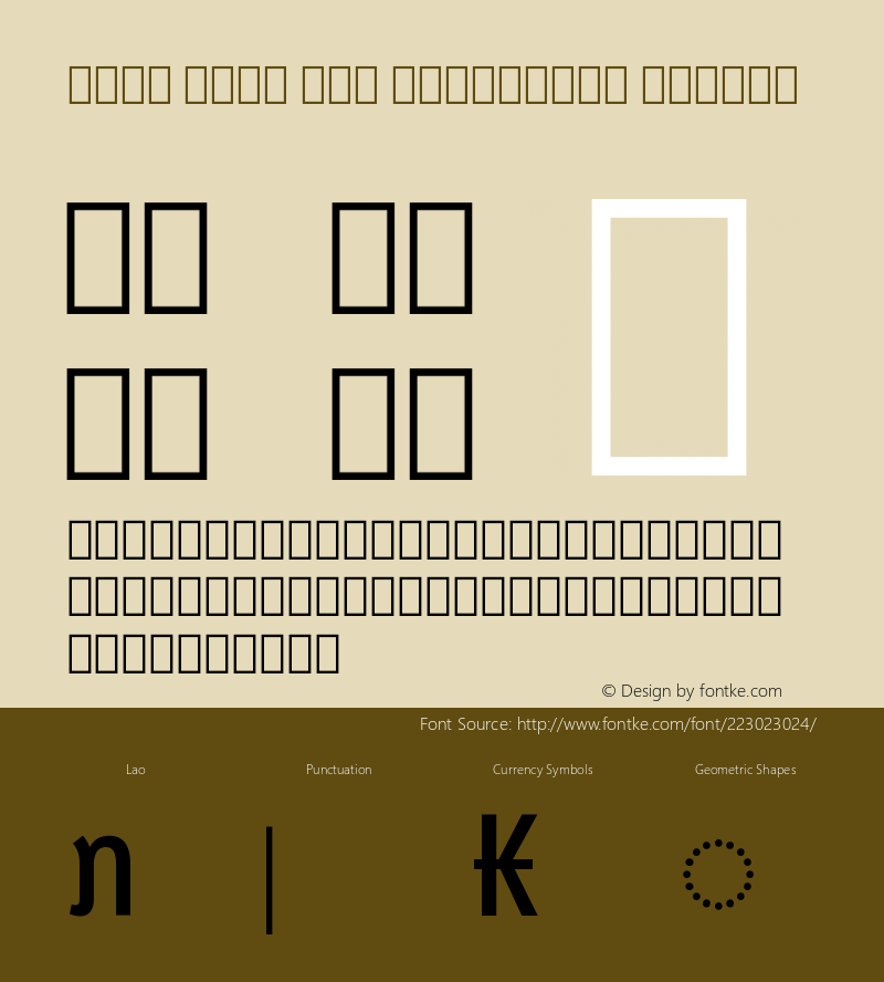 Noto Sans Lao Condensed Medium Version 2.001图片样张