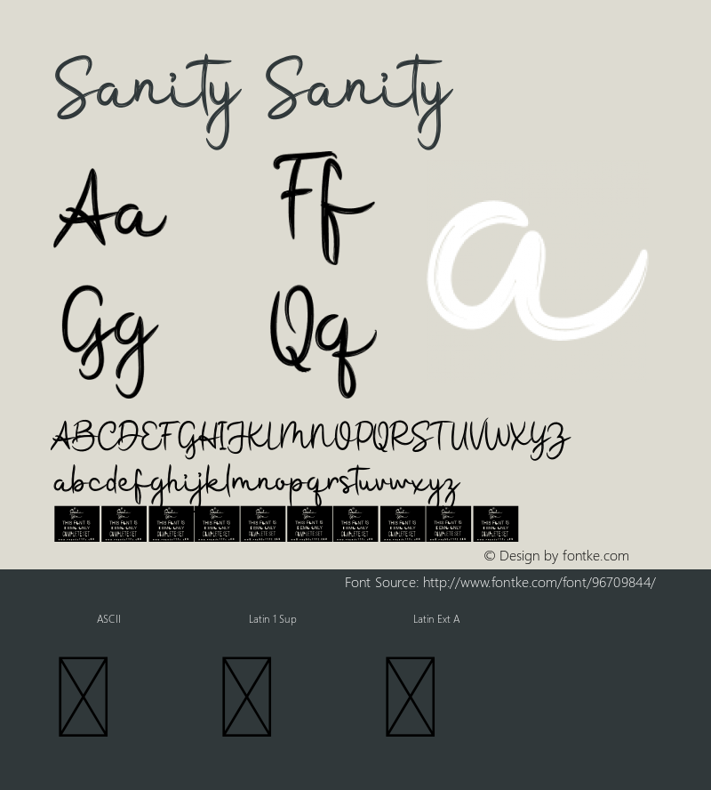 SanitySanity Version 1.001;Fontself Maker 3.5.3图片样张