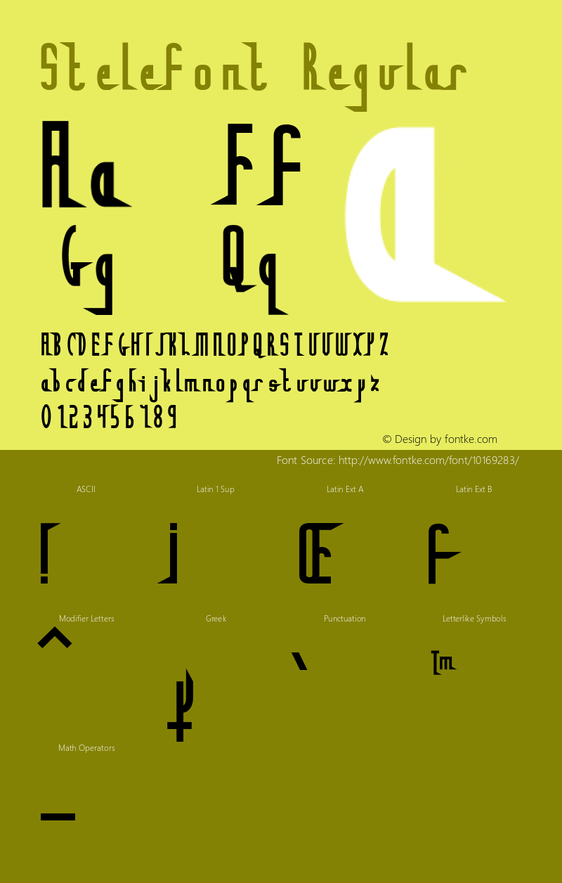 Stelefont Regular 001.000图片样张