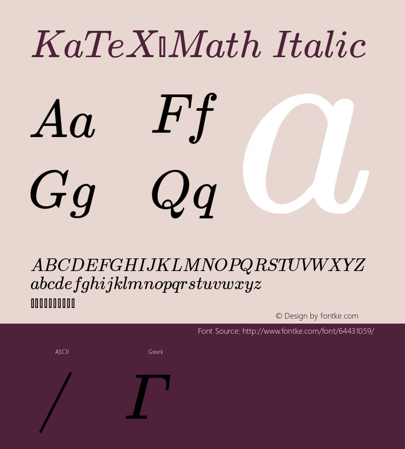 KaTeX_Math-Italic Version 1.1; ttfautohint (v1.3)图片样张