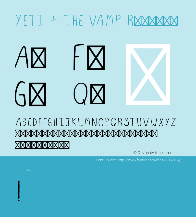 YETI + THE VAMP Regular Version 1.000;PS 001.000;hotconv 1.0.70;makeotf.lib2.5.58329图片样张