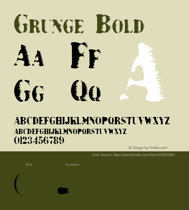 Grunge Bold Macromedia Fontographer 4.1 2/6/97图片样张