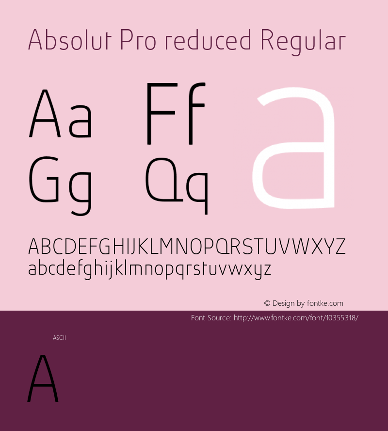 Absolut Pro reduced Regular Version 3.014图片样张