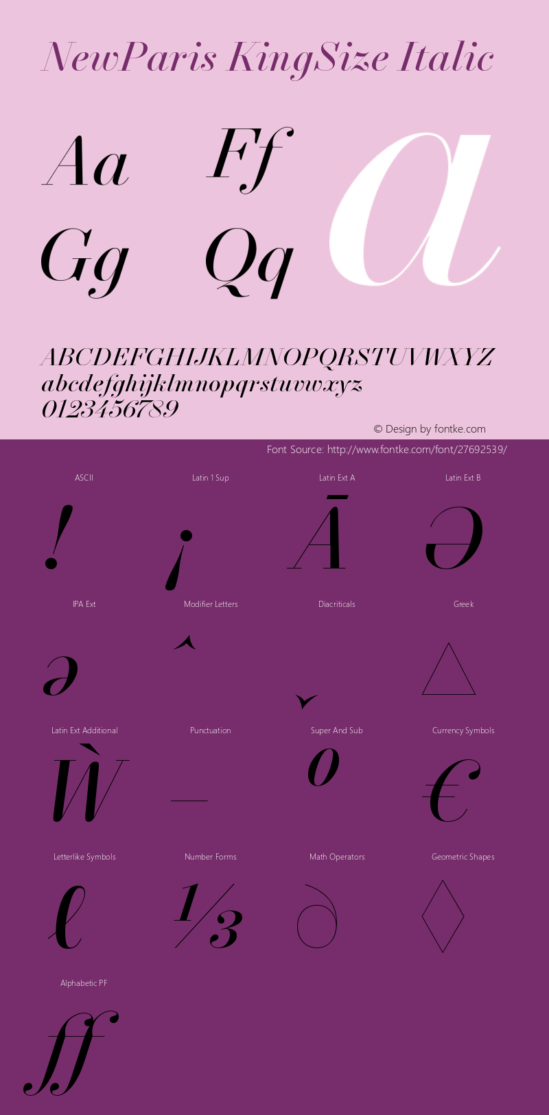 NewParis KingSize Italic Version 2.001图片样张