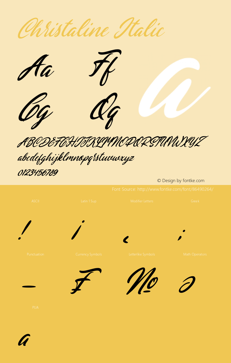 Christaline Italic Version 1.00;October 8, 2020;FontCreator 12.0.0.2563 64-bit图片样张