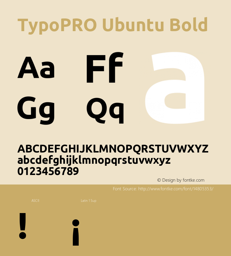 TypoPRO Ubuntu Bold Version 0.80图片样张