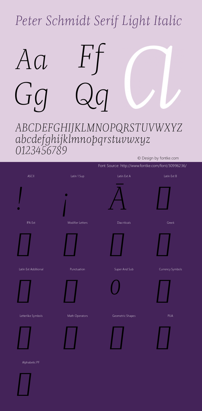 Peter Schmidt Serif Light Italic Version 1.019;PS 1.19;hotconv 1.0.88;makeotf.lib2.5.647800图片样张