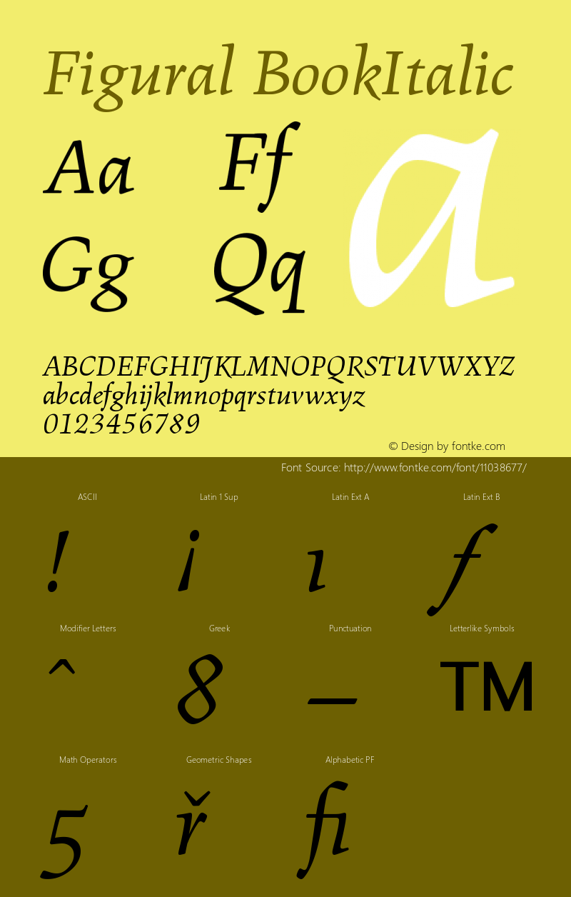 Figural BookItalic Version 1.0图片样张