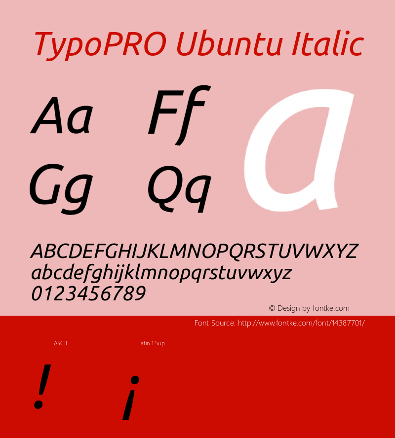 TypoPRO Ubuntu Italic Version 0.80图片样张