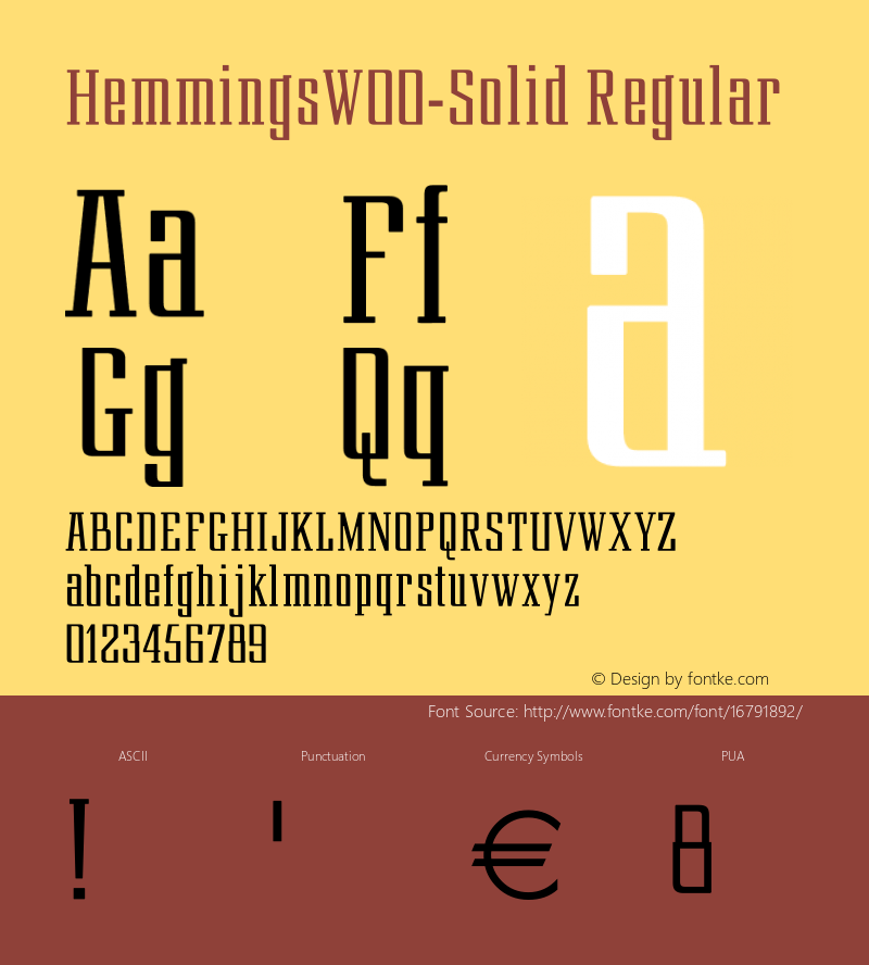 HemmingsW00-Solid Regular Version 1.00图片样张