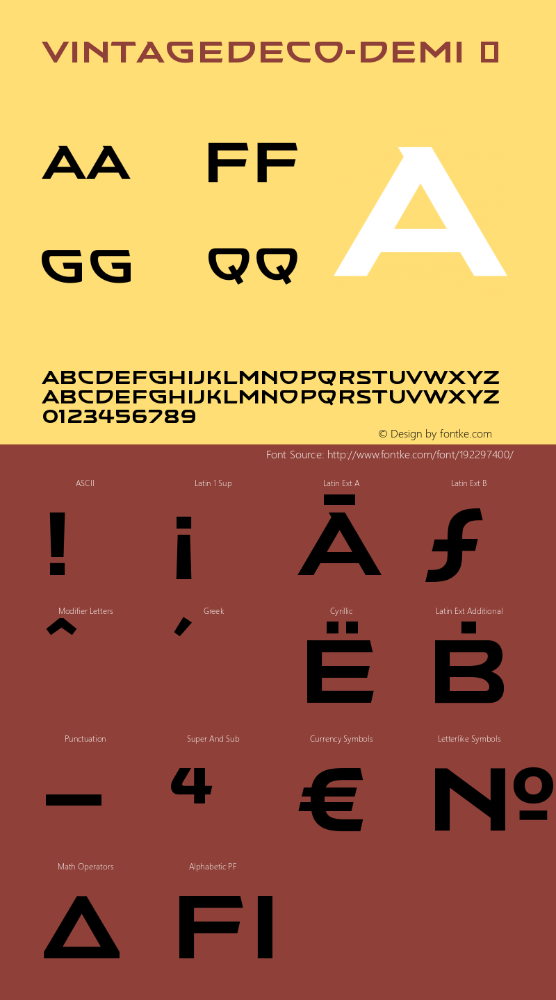 ☞VintageDeco-Demi Version 1.000; ttfautohint (v1.5);com.myfonts.easy.canadatype.vintage-deco.demi.wfkit2.version.4Qe6图片样张